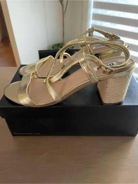 Brand new Dune leather heeled sandals